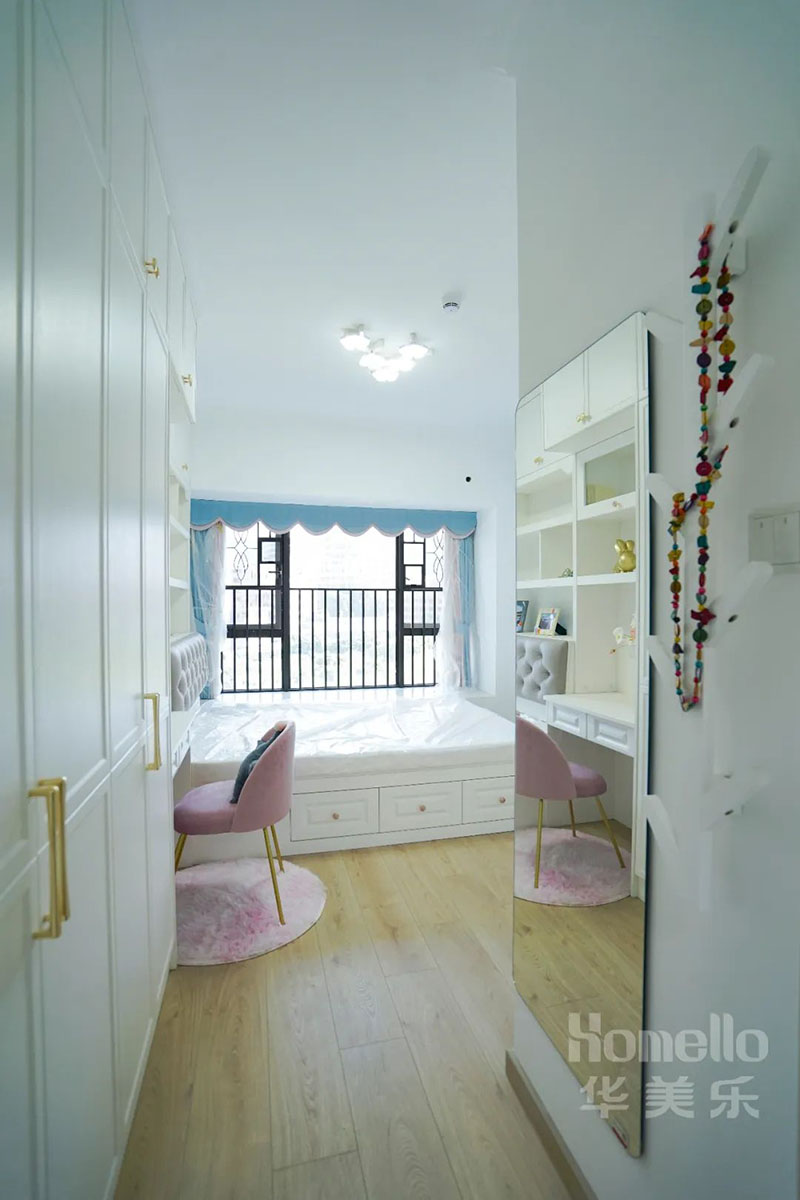 108㎡三居，打造大橫廳柜墻，細化臥室布局，全屋功能性拉滿